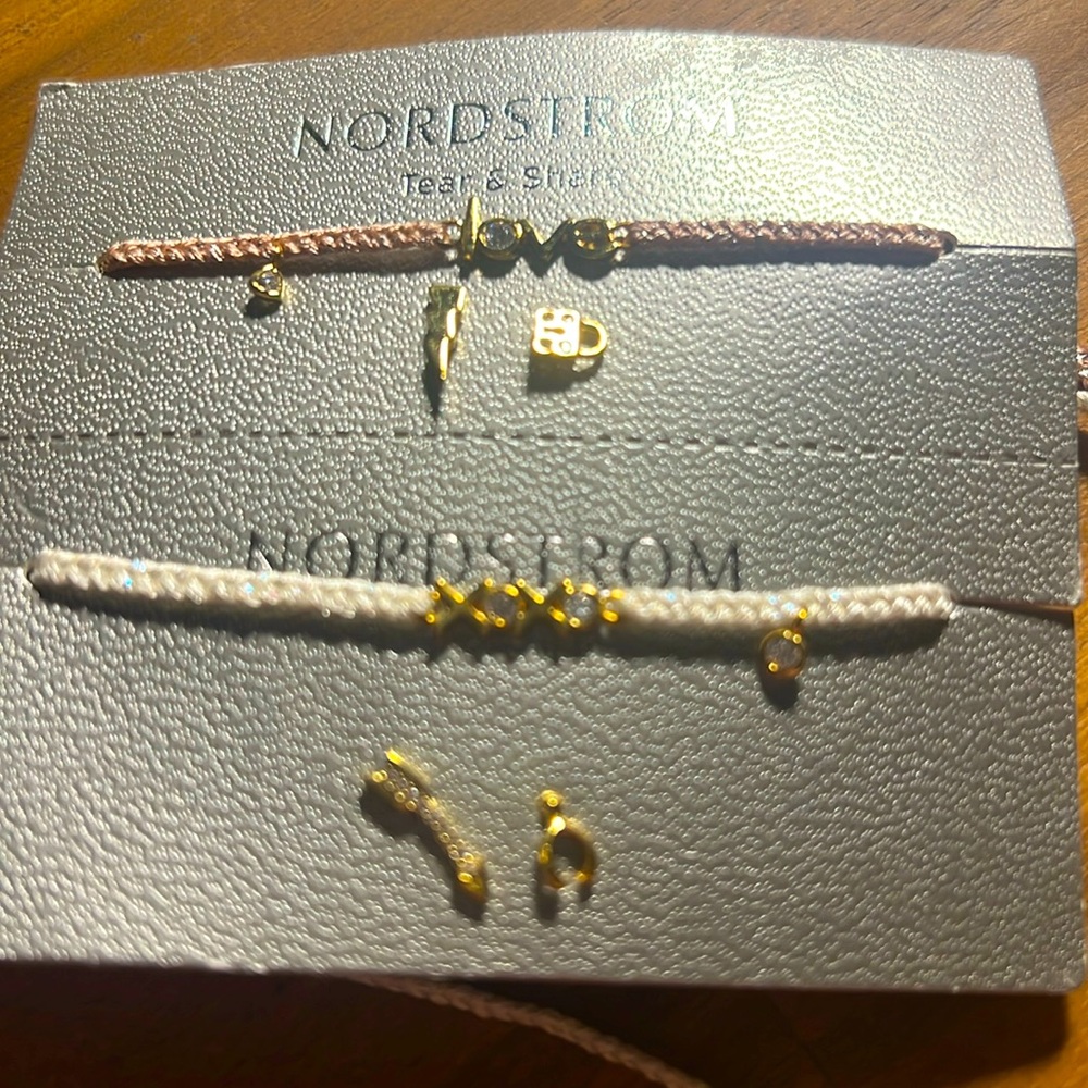 Nordstrom Jewelry tear and share - love xoxo - gold cubic zirconia
